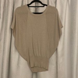 Metallic gold dolman top